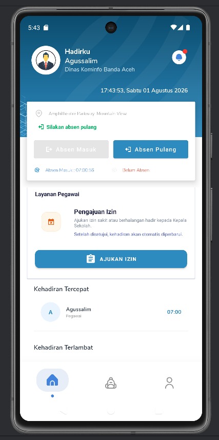 Dashboard Utama HadirKu